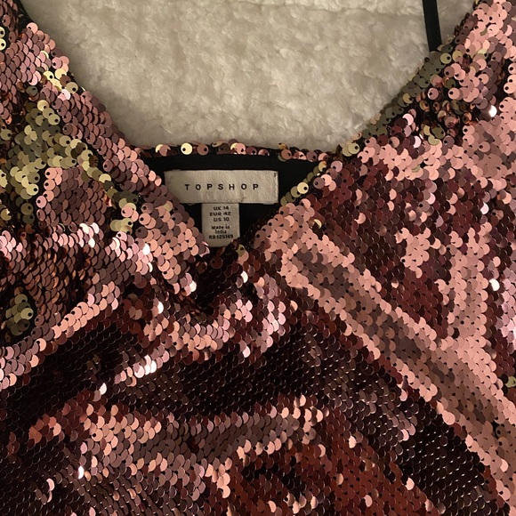 TOPSHOP SEQUIN TOP - Picture 3 of 5